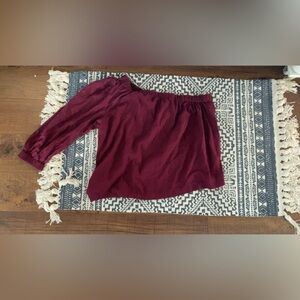 a new day Rich Burgundy Blouse